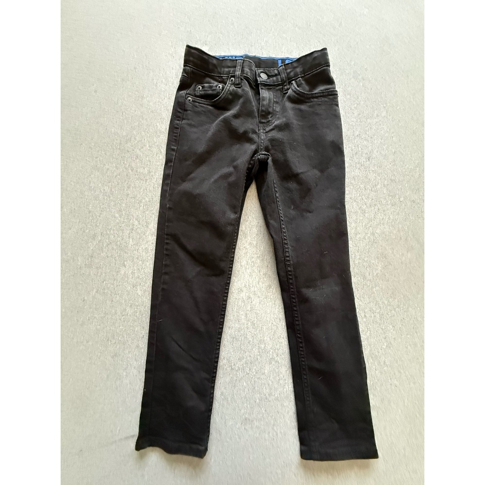 Levis 502 Regular Taper Boys Jeans Black Size 8 Regular Adjustable Waist